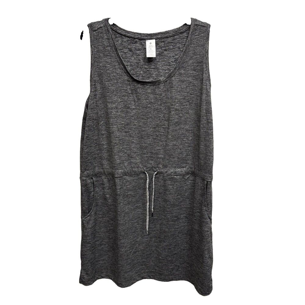 Members Mark Women Heather Grey Favorite Soft Dress XL Pockets Sleeveless Pullon
